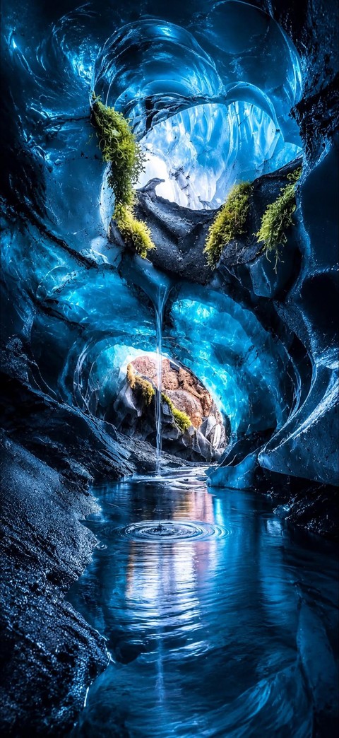 erosion, blue वॉलपेपर