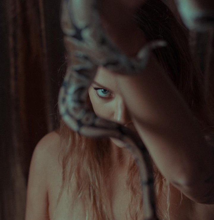 girl & snake