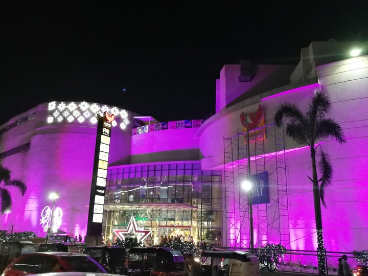 mall under lights
