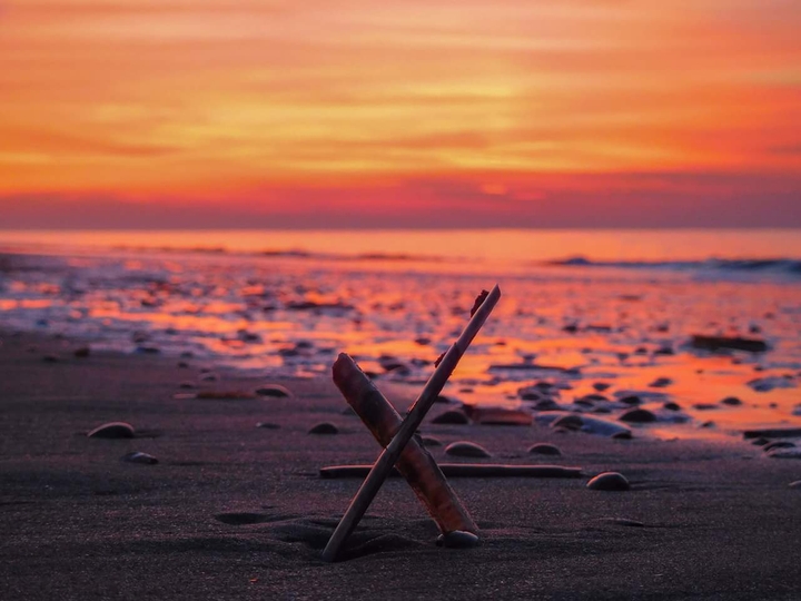 sunset at the beach