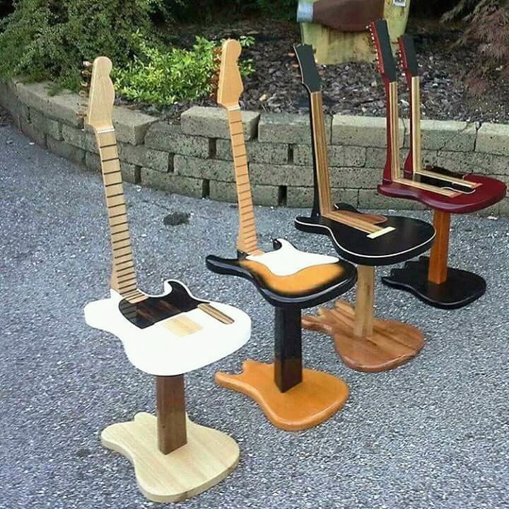 guitars chairs