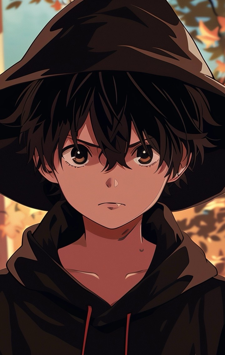 Anime cute boy cartoon character