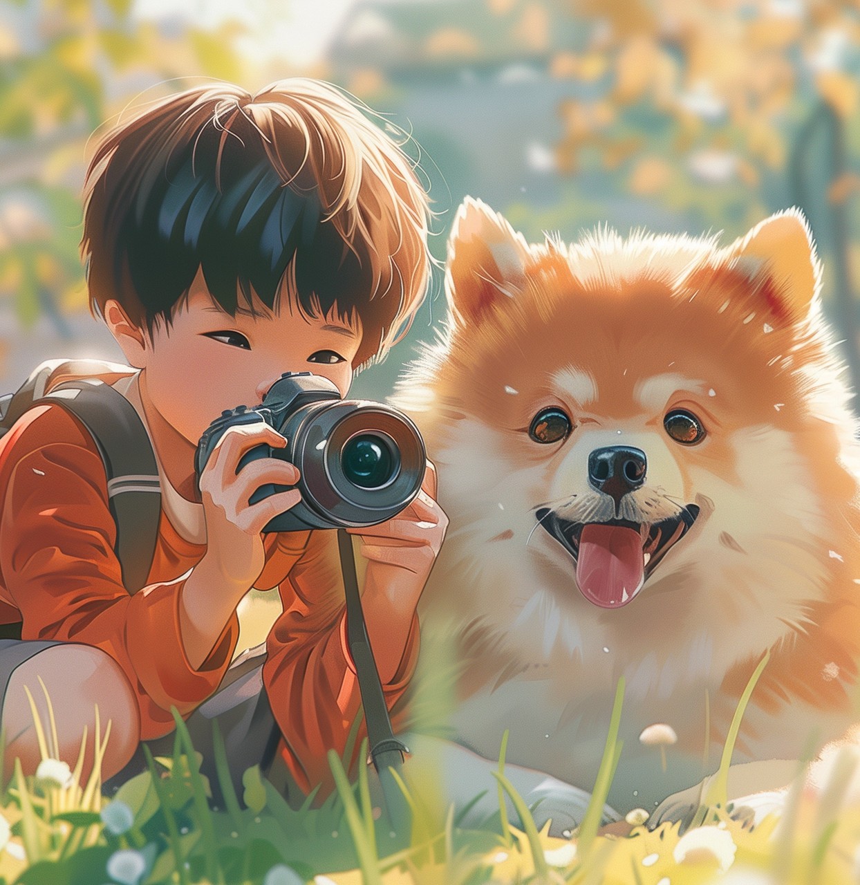 Boy with dog