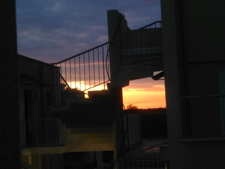 Stairs and sunset