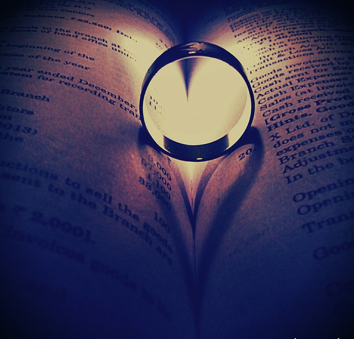 Double heart with light and shadow