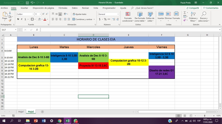 horario eia