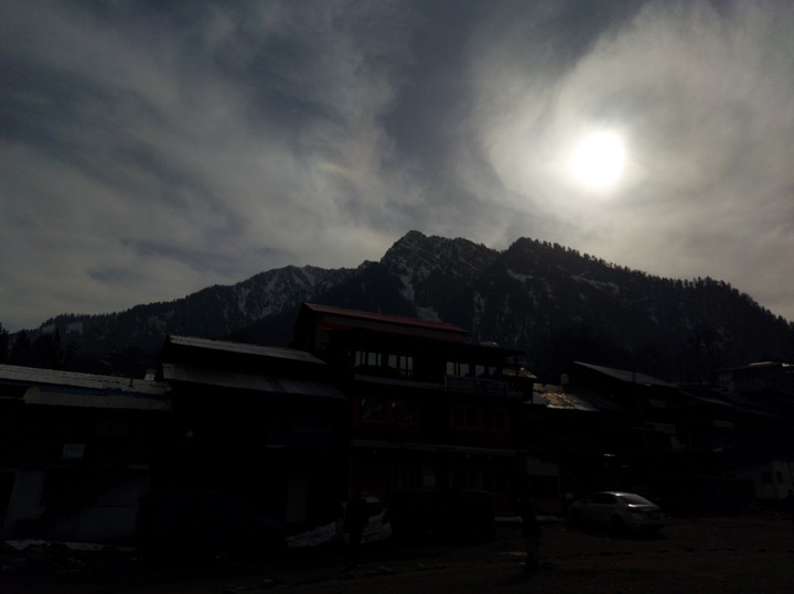 mountain shines