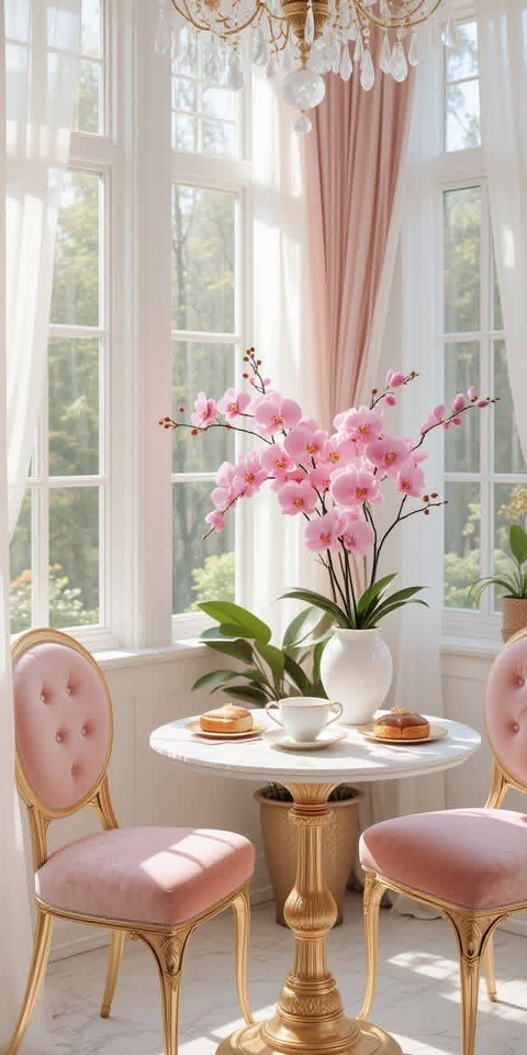 обои Chair, flowerpot