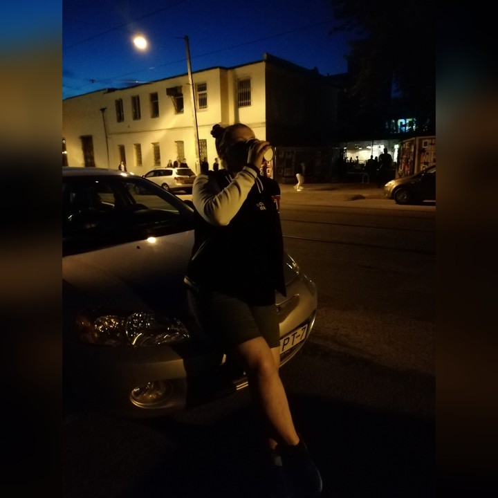 relaxing on street
