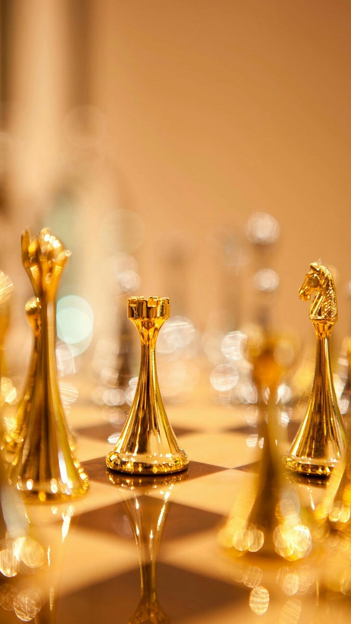 Golden chess board