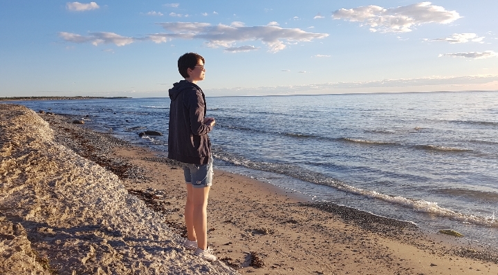 Warm sunset by the Sea
