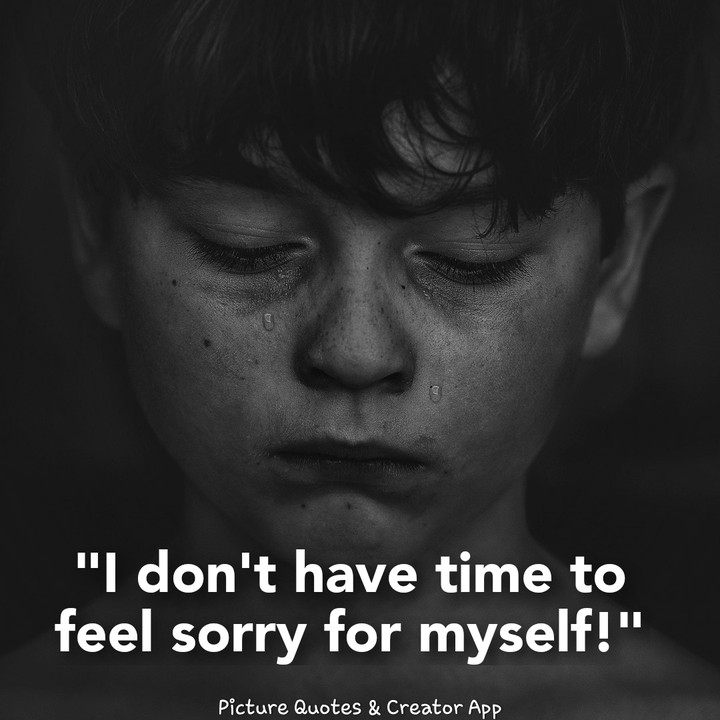 Sorry for myself