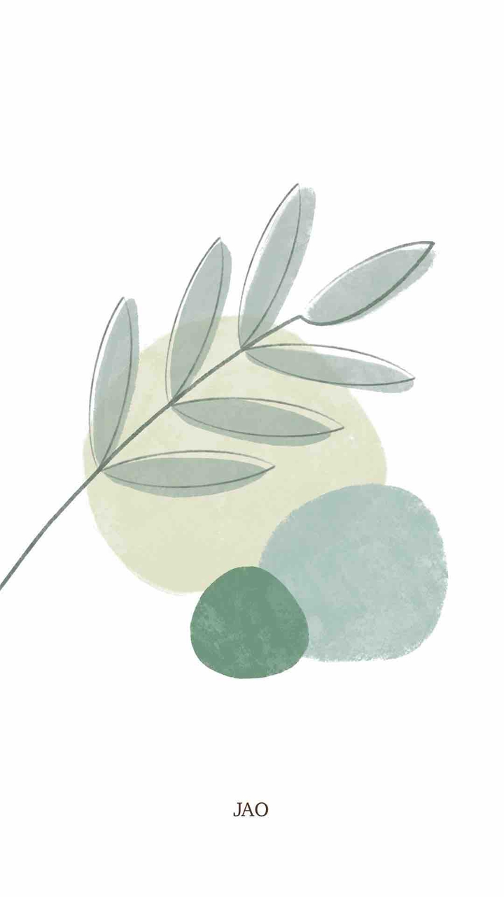 Abstract Watercolor Plant Wallpaper for Phone (background)