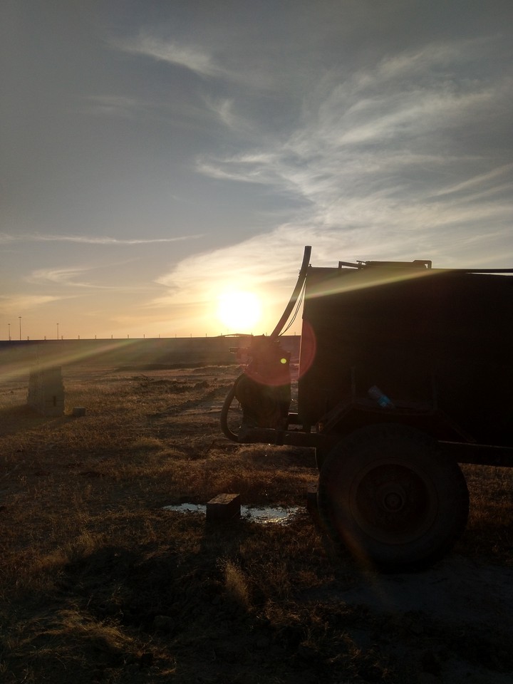 Sunset at work
