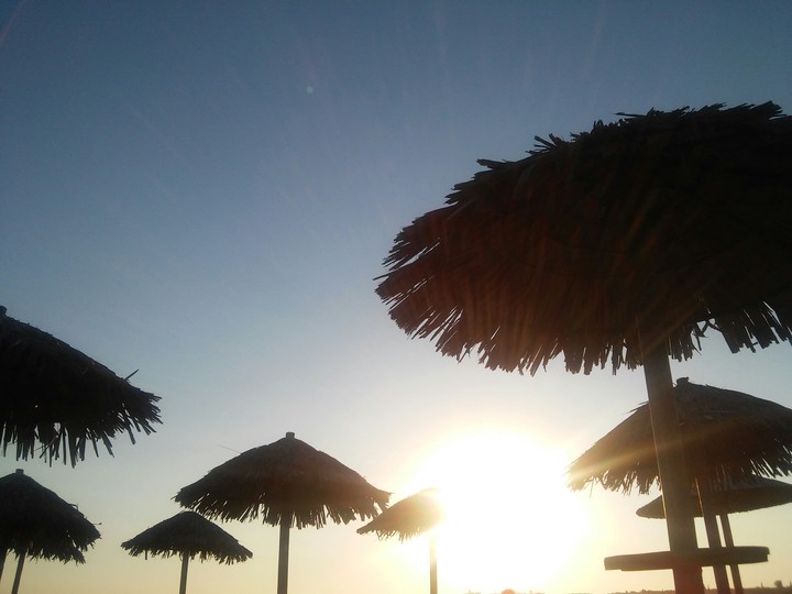 Relaxing at the beach