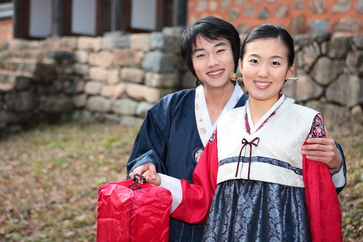 Couple in Korean Dress II