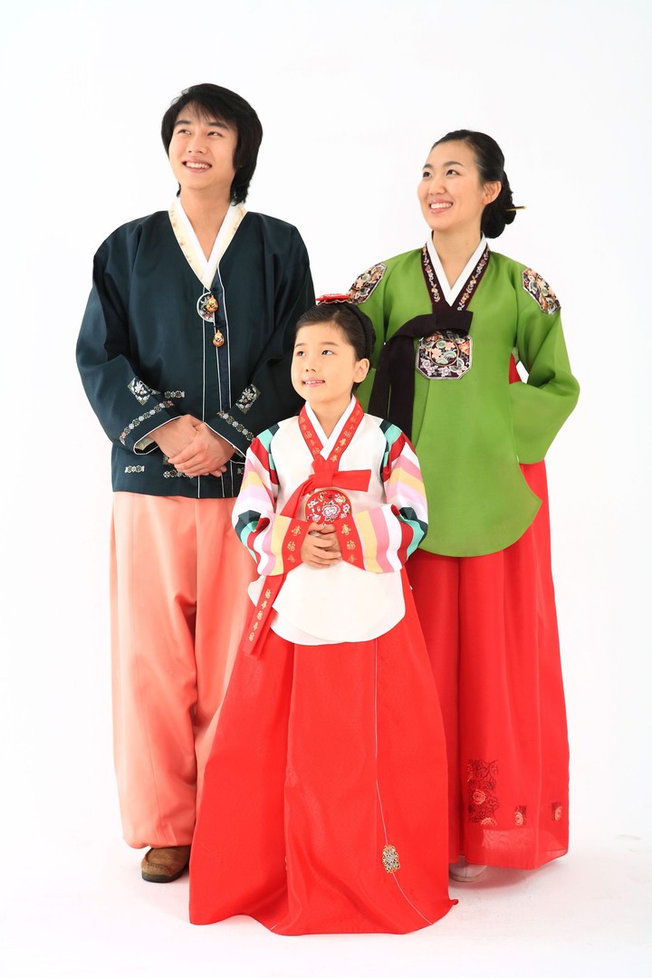 Family in Korean Dress
