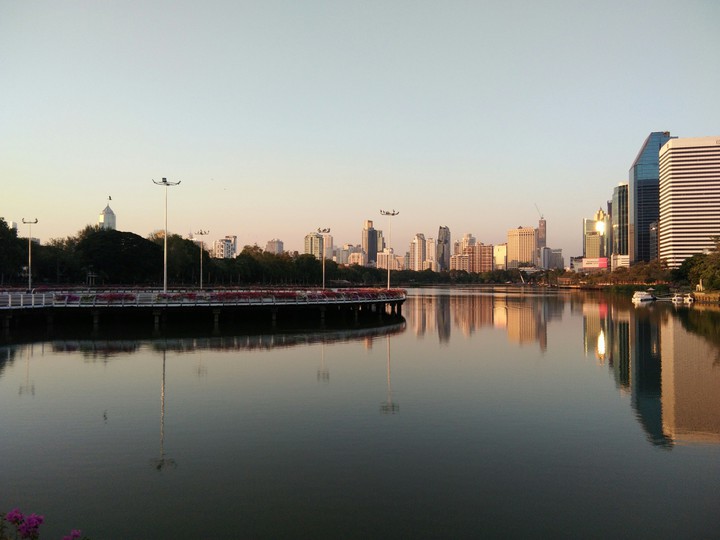 a park in a city