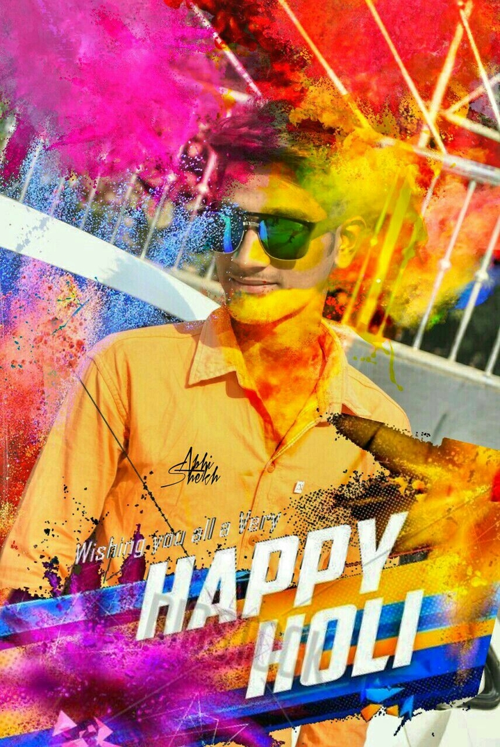 Happy holi with Pics art