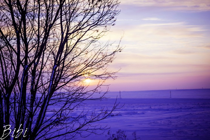 winter sunset