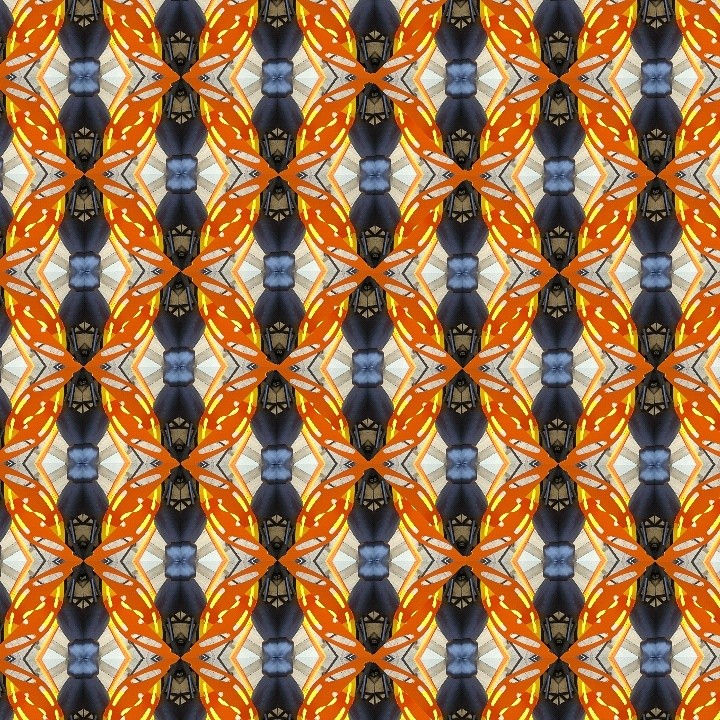 Kaleidoscope from a metal butterfly seat at the Domain atxtx