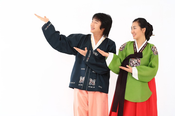 Couple in Korean Dress I