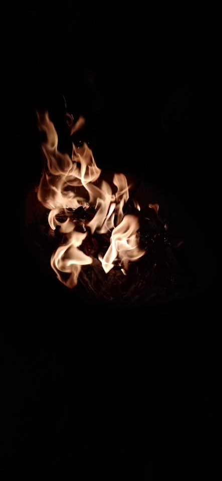 the fire in dark
