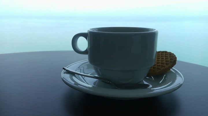 peace with a cup of cofee