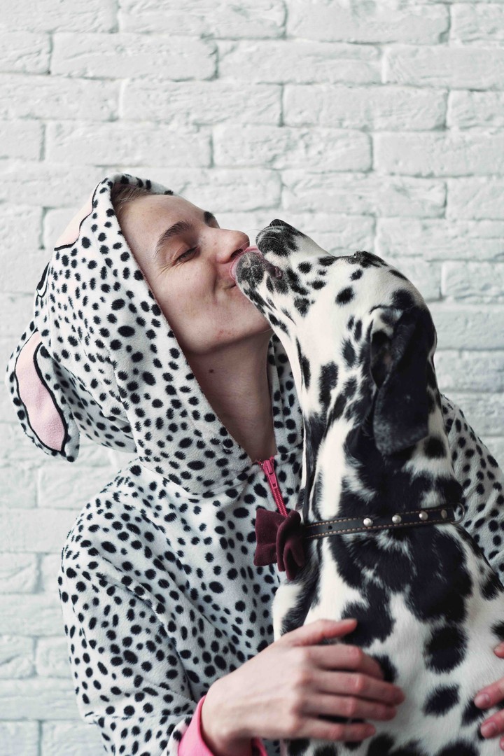 dalmatian Oscar and his friend Olena