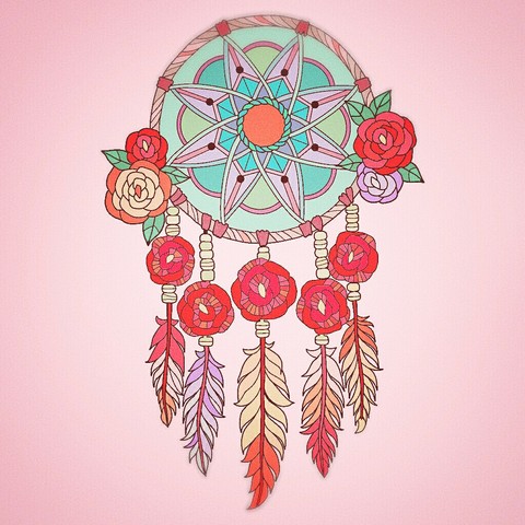 from coloringbook-dream catcher