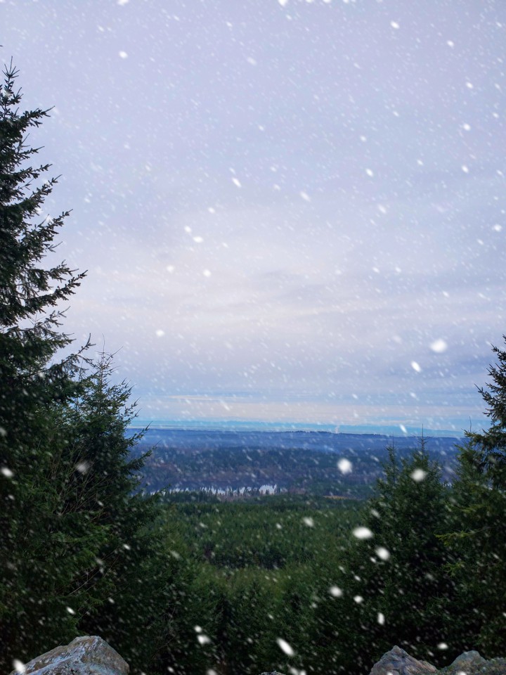 snow in the valley