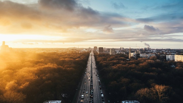 sunset at tiergarten