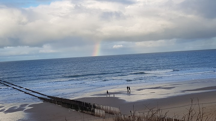 Sea with a rainbow