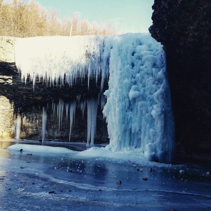 Frozen waterfall
