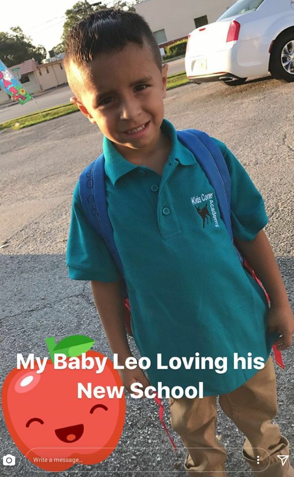 my. baby. Leonardo. loving his. New. school.