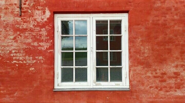 white on red