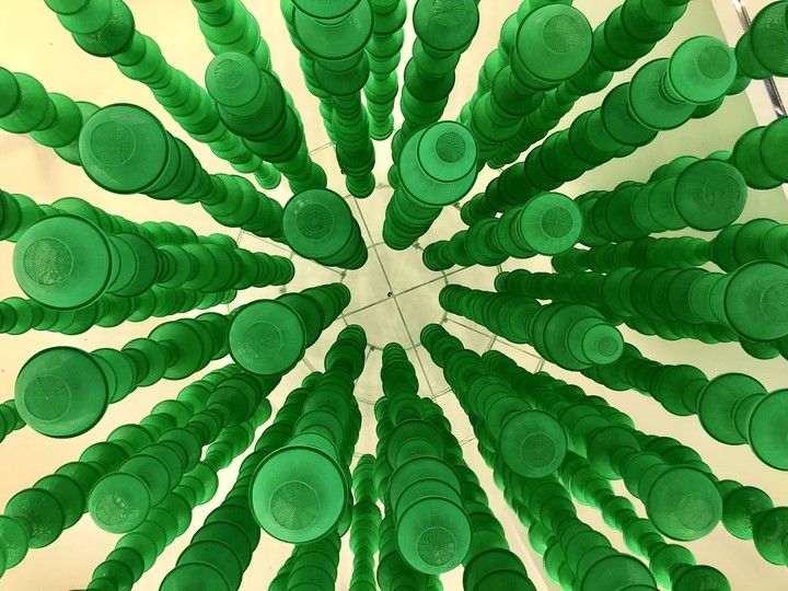 baskets on the ceiling