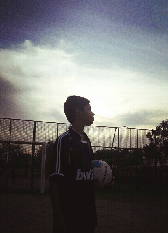 Football in the evening