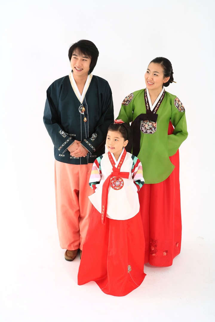 Family in Korean Dress