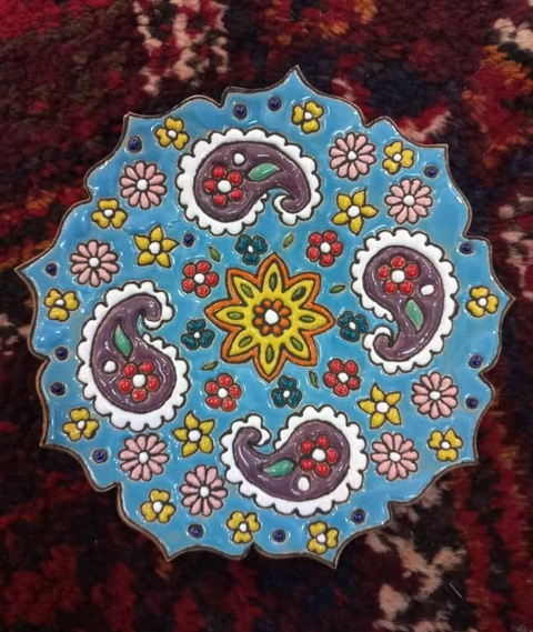 Enamel on pottery