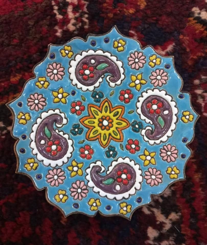 Enamel on pottery