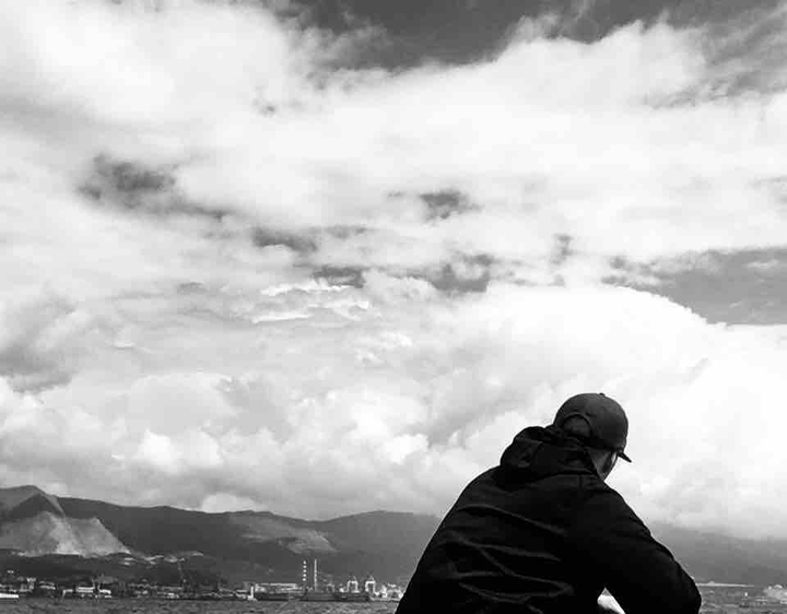 sky and man