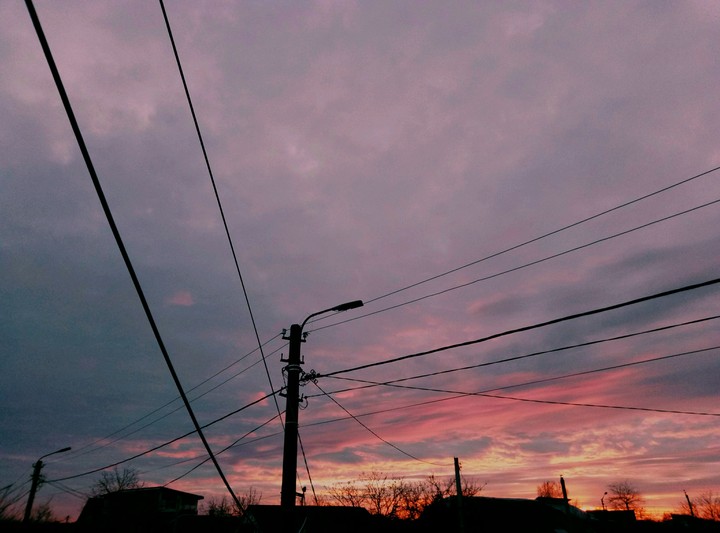 Sunset.