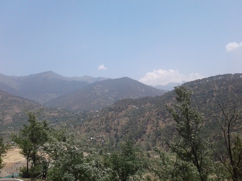 between the mountains