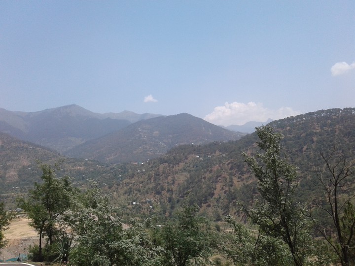 between the mountains