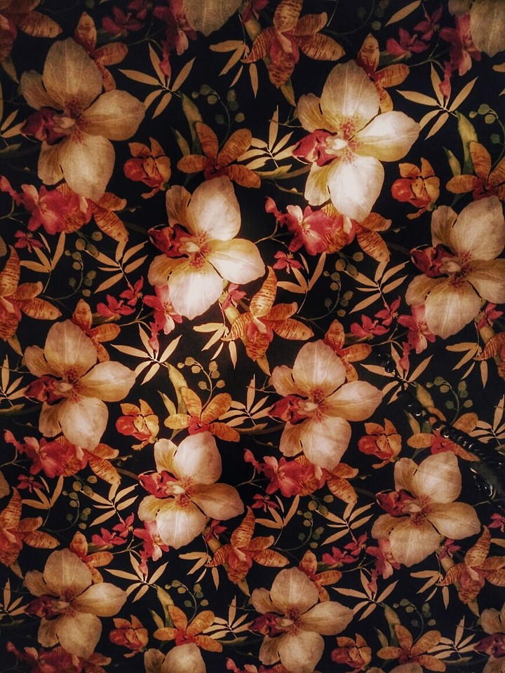 A floral wallpaper