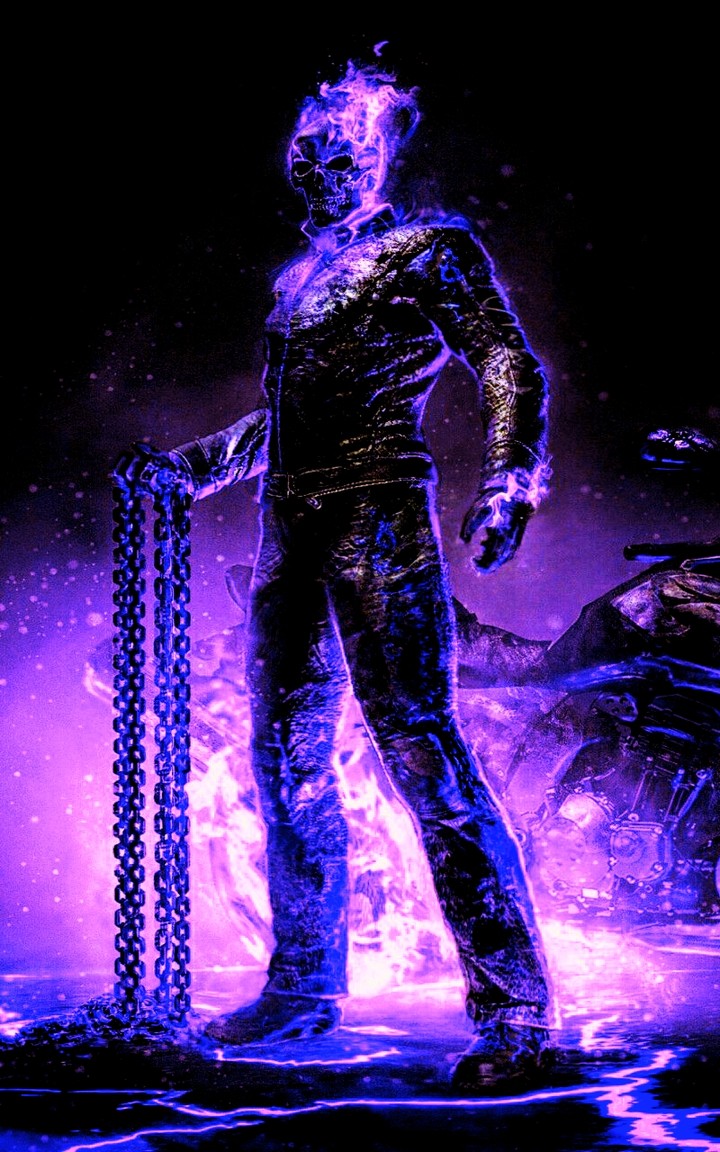 Purple Flames Ghosty Rider