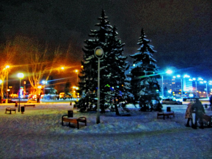 Snowy night