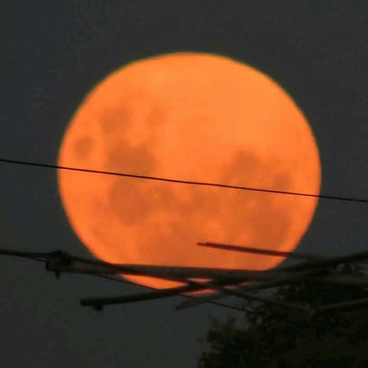Luna llena horizonte este