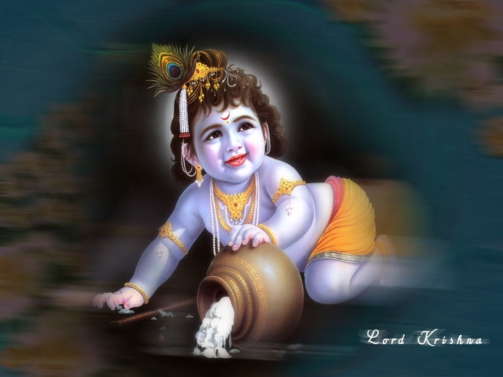 BAL KRISHNA EATING MAKHAN